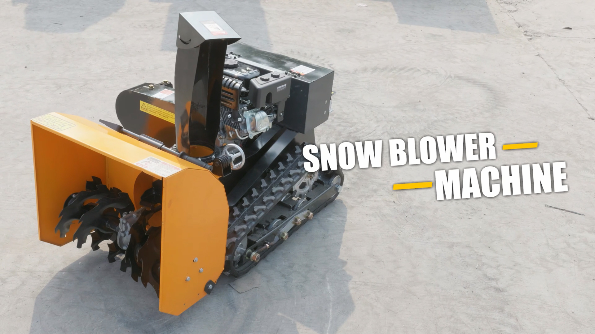 thumbnail video image 2 of MMS 24'' Snowblower Robot Remote Controlled Gasoline Snow-Plowing Machine 40'' Throwing Distance 0.8-20'' Cleaning Height, 2 of 8