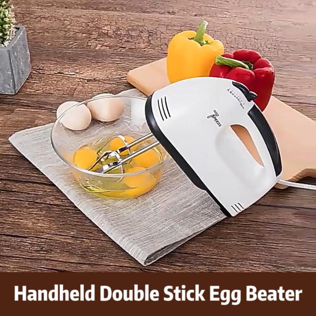 thumbnail video image 2 of 7 Speed Electric Hand Mixer, Portable Kitchen Mixer Food Beater with Stainless Steel Beaters & Dough Hooks for Baking Cakes, Eggs, Cream, 2 of 8