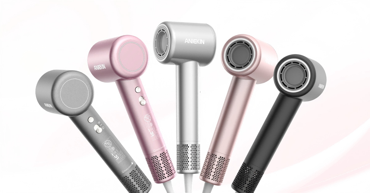 thumbnail video image 2 of Hair Dryer, High-Speed Ionic Low Noise Blow Dryer with Brushless Motor for Fast Drying, Thermo-Control Quiet Compact Hair Blow Dryer with Magnetic Diffuser for Curly Hair for Home Travel Salon, 2 of 7