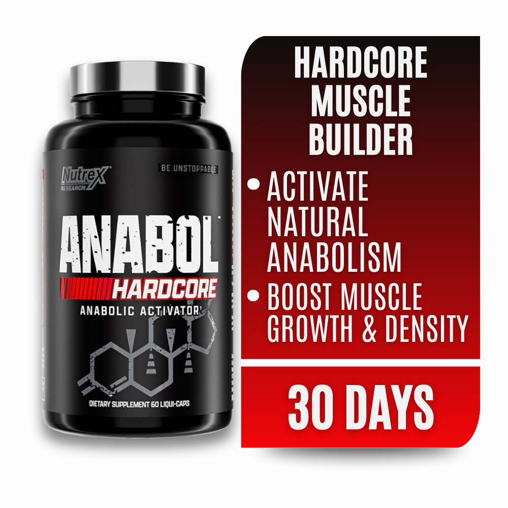 thumbnail video image 2 of Nutrex Research Anabol Hardcore Muscle Growth Strength Support 60 Capsules, 2 of 7