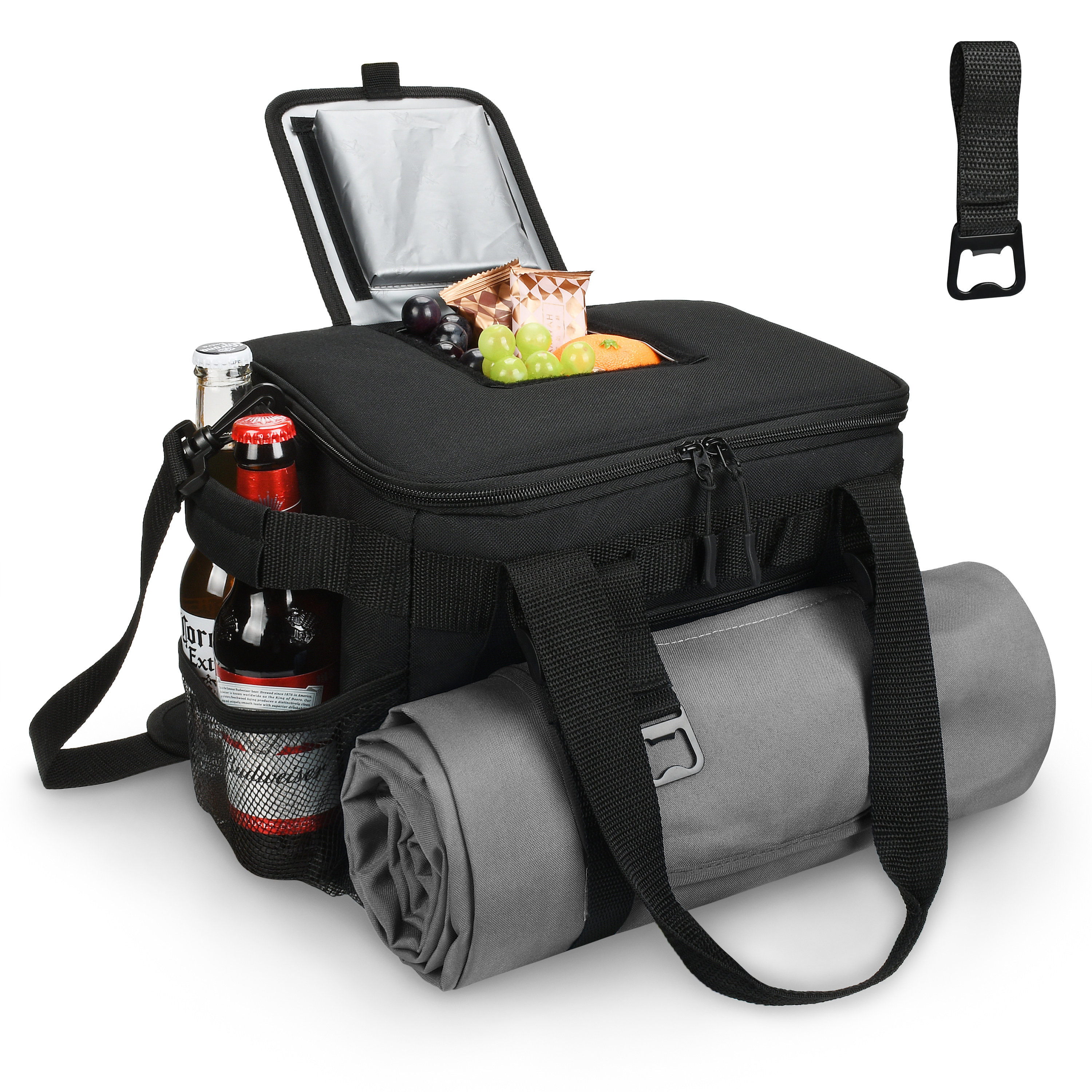 thumbnail video image 2 of Tirrinia Large Insulated Cooler Bag Outdoor Leakproof Cooler Tote, Adjustable Shoulder Strap, 2 of 8