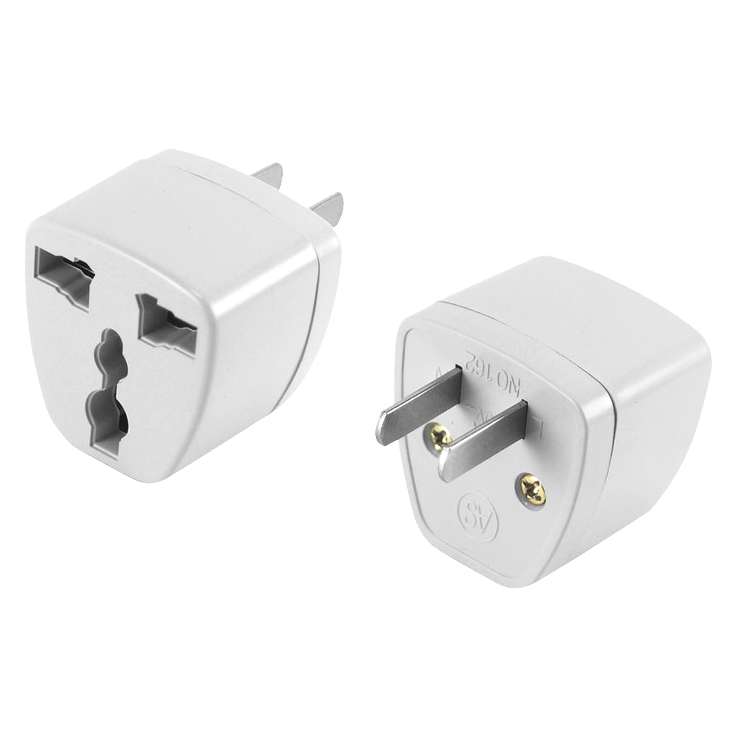 thumbnail video image 2 of Cellet USA, Canada, Mexico, Japan Travel Plug Power Adapter Round Pin (EU/UK/Korea/China/AU) to Flat (USA) Pin, 2 Pack, White, 2 of 7