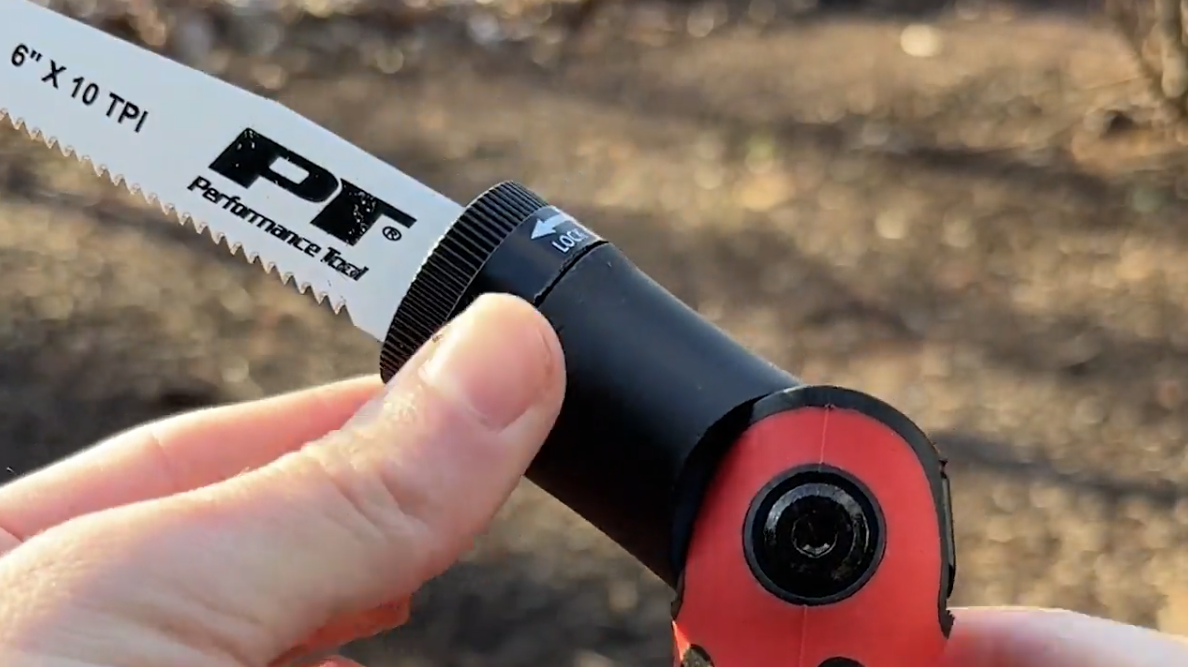 thumbnail video image 3 of Performance Tool W729 2-in-1 Multi-Function Hand Saw & Screwdriver With 2 Position Locking Handle, Bits and Saws Included., 3 of 12
