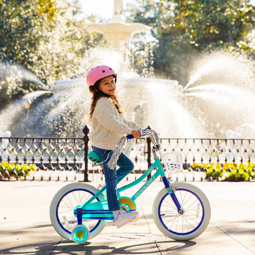 thumbnail video image 2 of Dynacraft Sunset 16-Inch Girls BMX Bike For Age 5-7 Years, Teal, 2 of 8