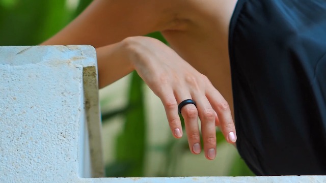 thumbnail video image 2 of ThunderFit Silicone Anniversary Rings for Women, 5.5mm Wide, 2mm Thick, Wedding Rubber Bands, 5-Pack, Size 3.5 - 4 (14.90mm), 2 of 8