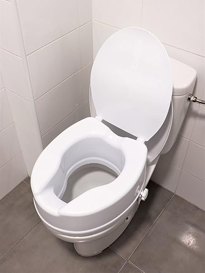 thumbnail video image 2 of PEPE - Toilet Seat Risers for Seniors with Lid (4 inch, Not Returnable), Elongated Raised Toilet Seat, Handicap Toilet Seat Riser, Elevated Toilet Seat Elongated, 4 inch Raised Toilet Seat with Lid, 2 of 8