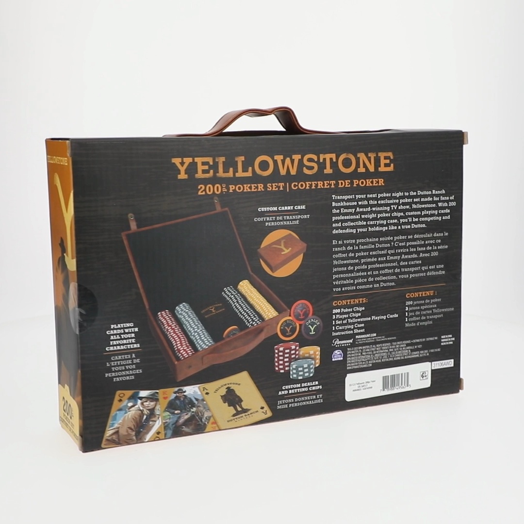 Spin Master Games, Yellowstone, 200-Piece Poker with Custom