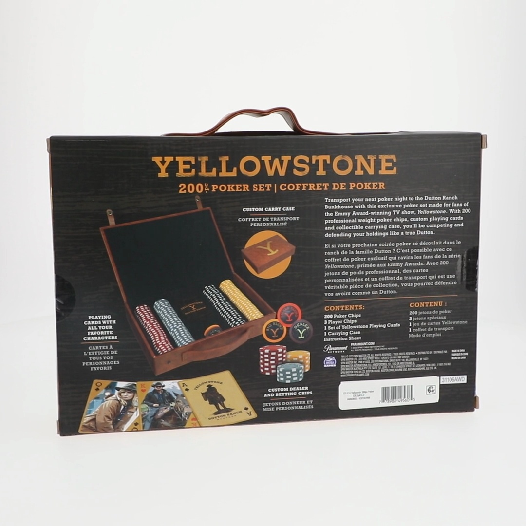 Spin Master Games, Yellowstone 200-Piece Poker Set with Carrying