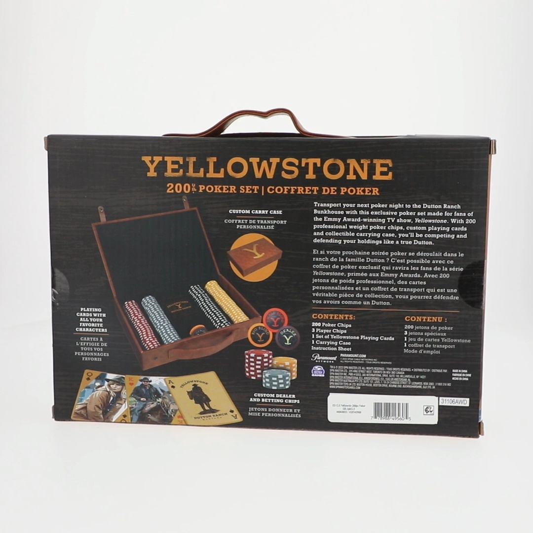 Spin Master Games, Yellowstone, 200-Piece Poker with Custom
