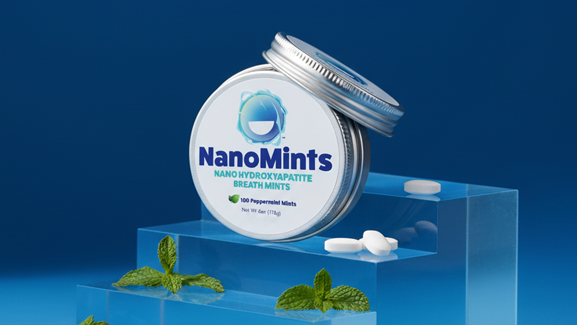 thumbnail video image 2 of Nano Hydroxyapatite Xylitol-free Peppermint Mint Tin, 2 of 8