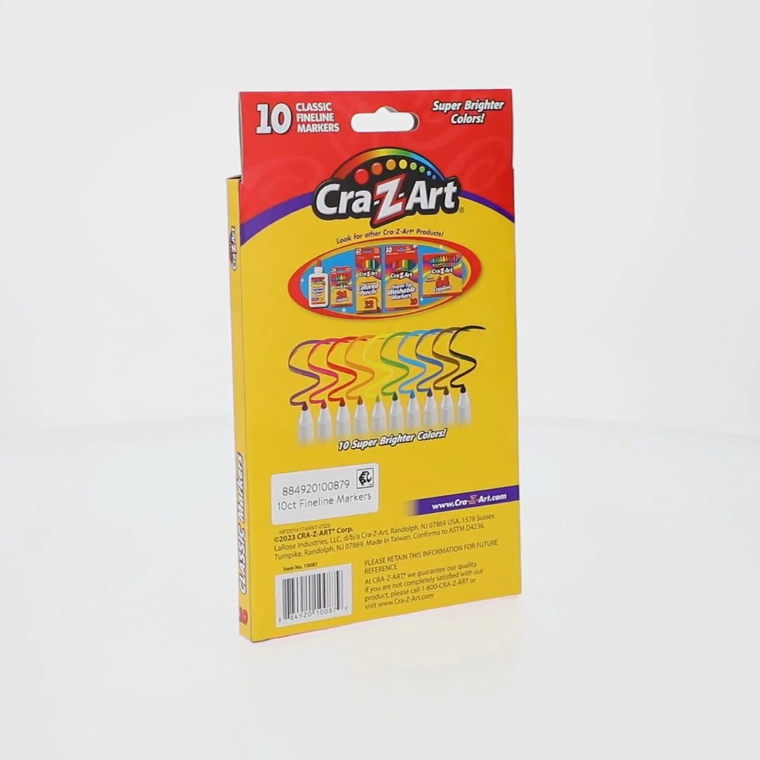 Cra-Z-Art Classic Fineline Art Markers - 10 Count - Walmart.com