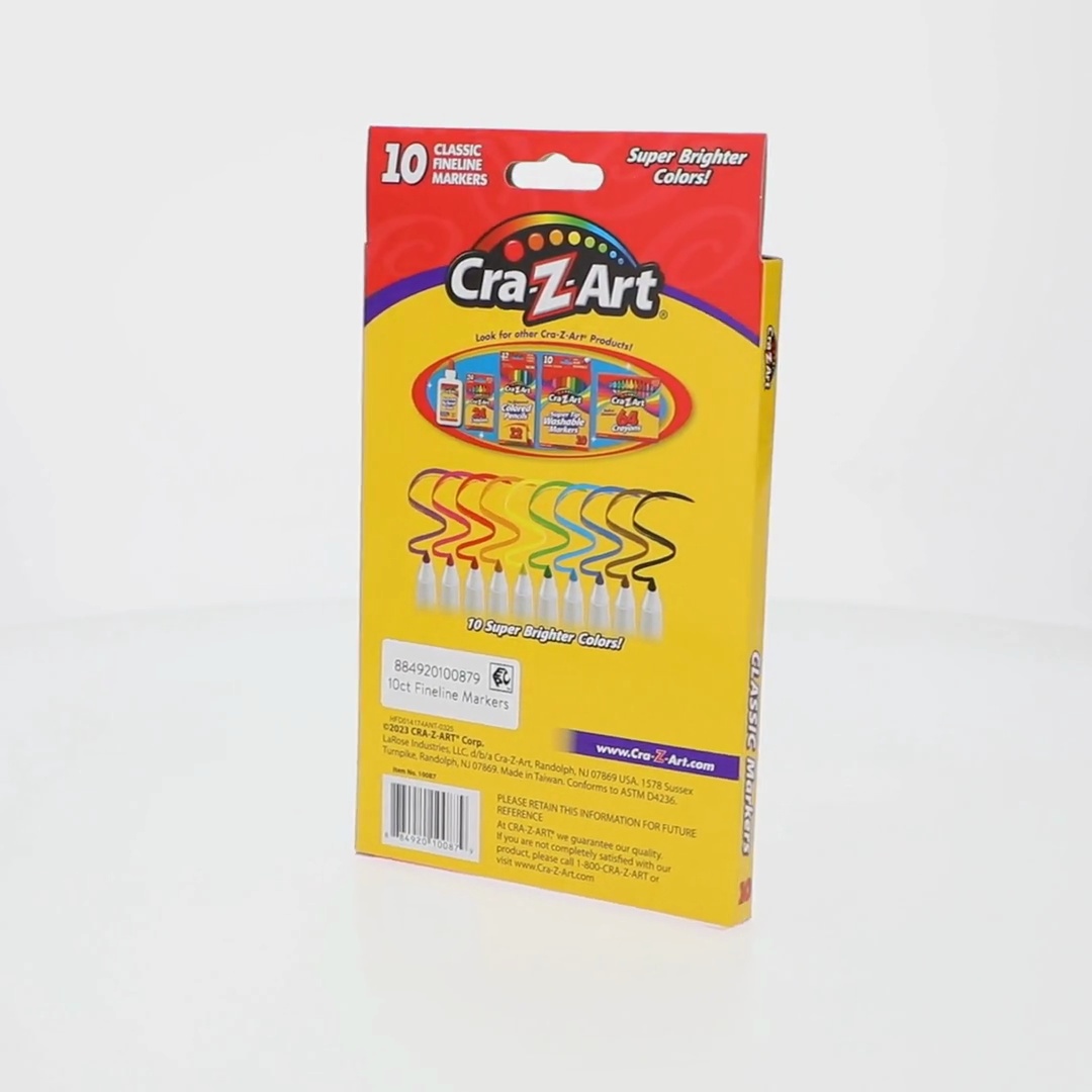 Cra-Z-Art Classic Fineline Art Markers - 10 Count - Walmart.com