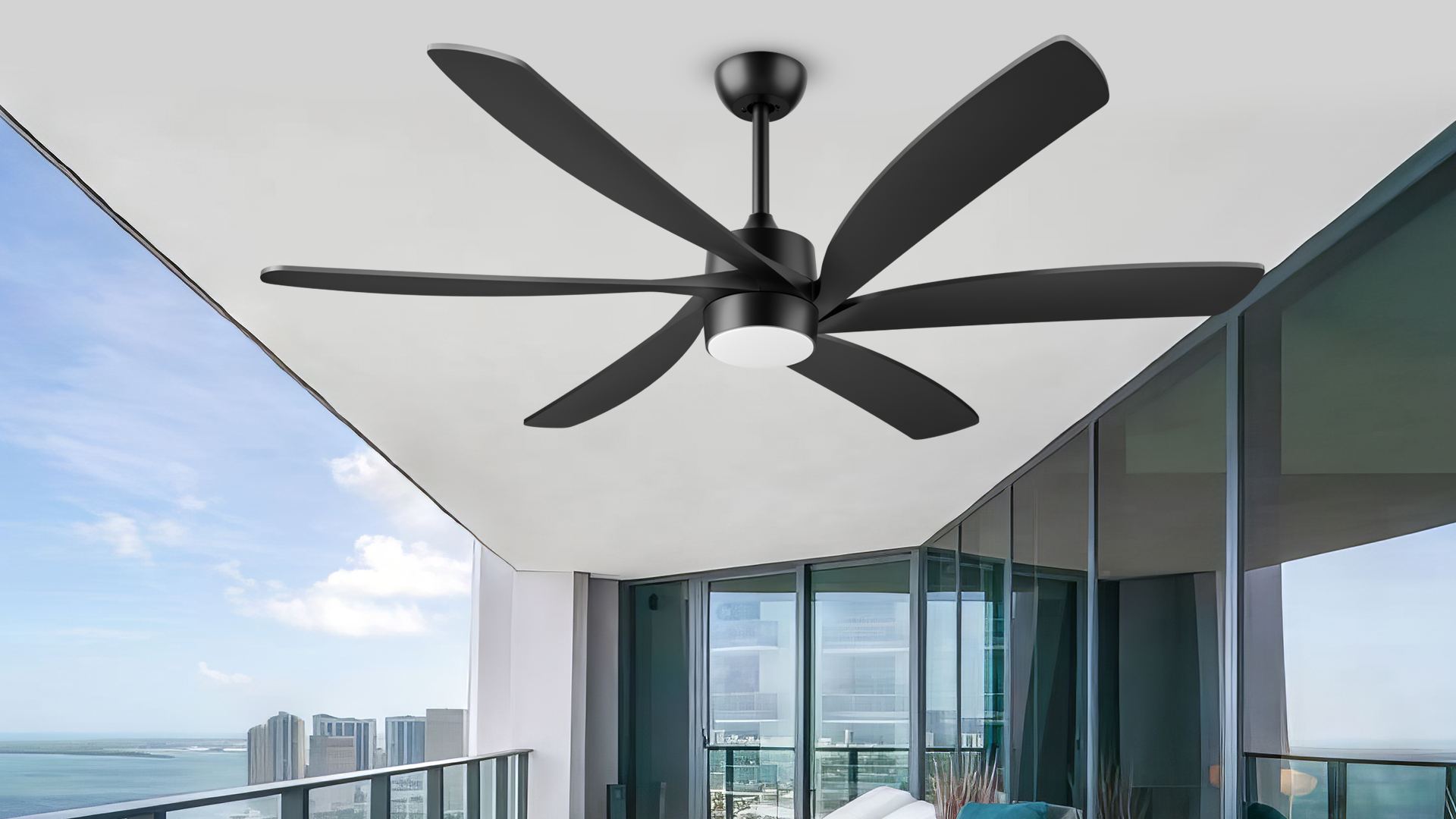 ShreeFindee, Outdoor Ceiling Fan, 64 Inch, Waterproof Black - Walmart.com