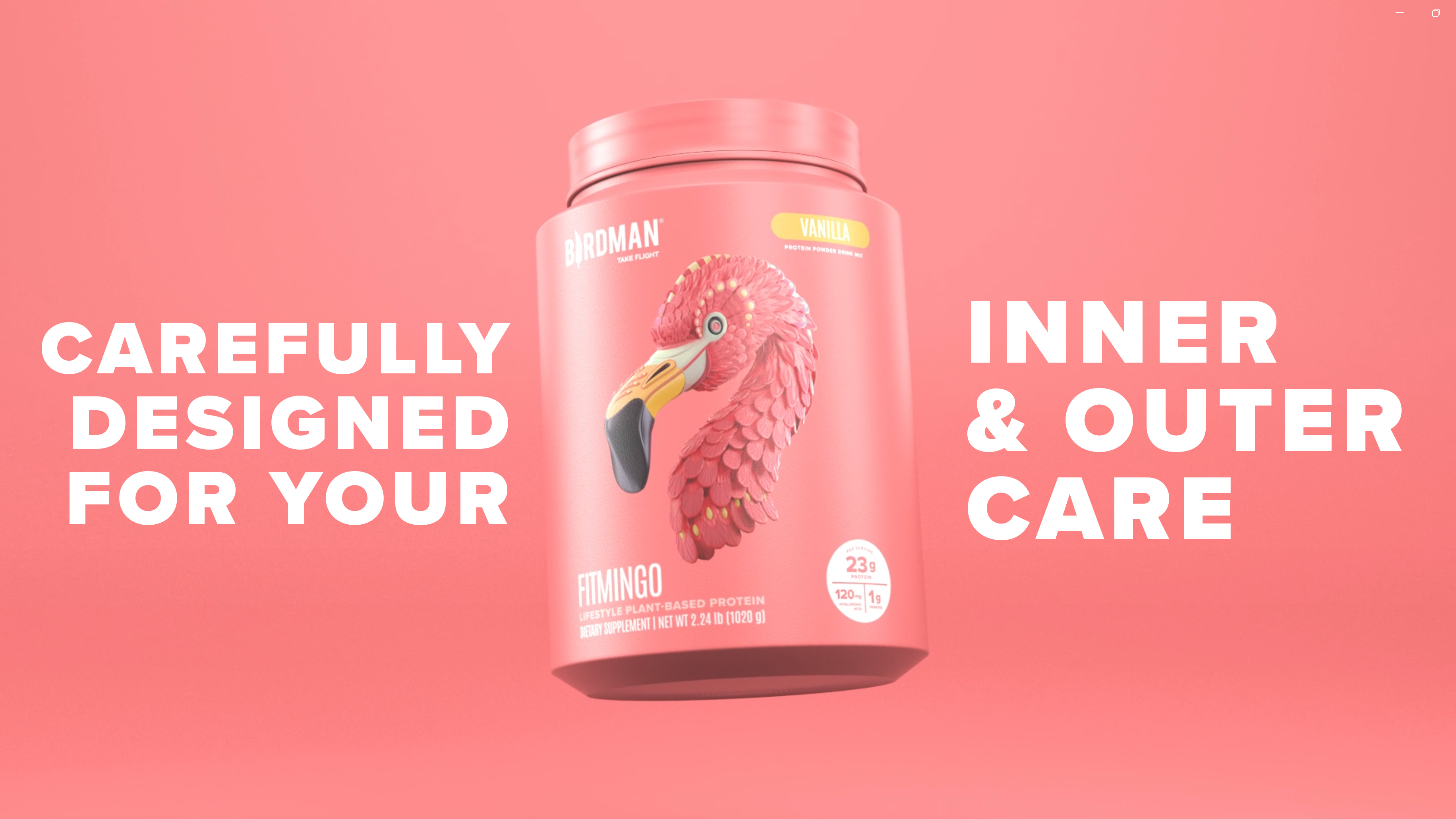 thumbnail video image 2 of BIRDMAN Fitmingo Vegan Protein Powder with Inositol, 3 Blends, Vanilla, 15 Servings, 1.12lb, 2 of 7