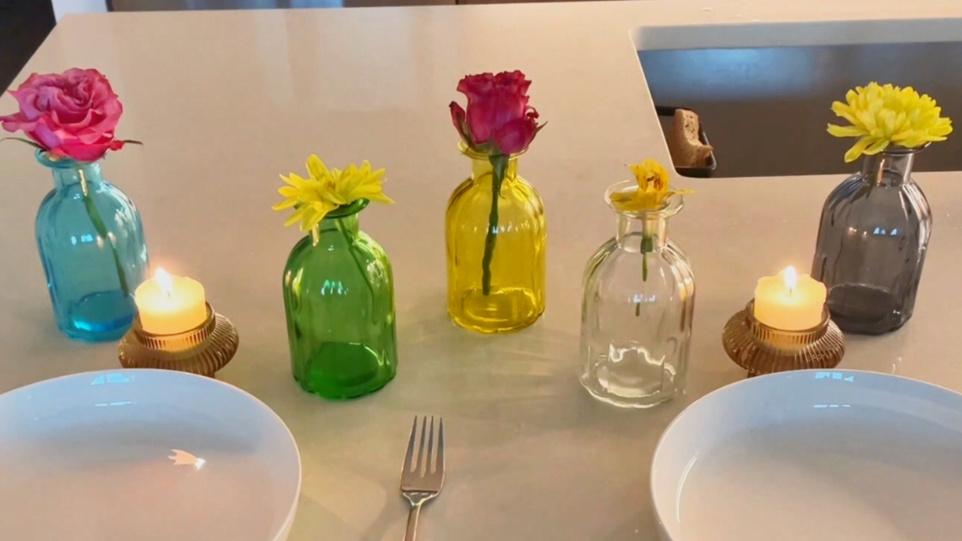 thumbnail video image 2 of Glasseam Glass Bud Vases Bulk for Flowers Set of 12 Striped Clear Small Vase for Table Centerpieces, 2 of 7