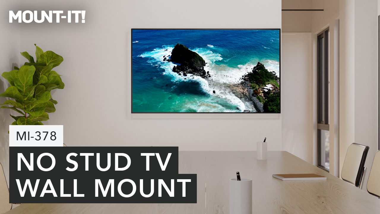 thumbnail video image 2 of No Stud TV Mount for 23” – 65”, 2 of 18