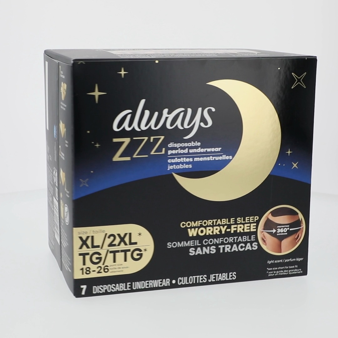 Alwaysせんよう Always ZZZs Women's Overnight Disposable Period Underwear, Size L