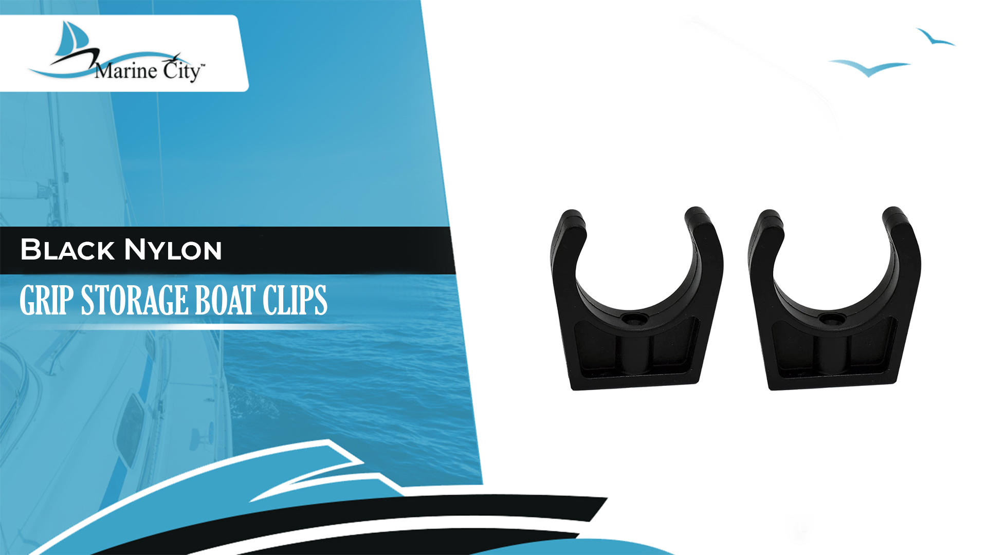 thumbnail video image 2 of MARINE CITY Black Nylon Best Grip Storage Boat Clips Light Weighted Easy Access Ladder Stowing Hooks with Smooth and Sleek Design 1-3/4 Inches for Boats  Ships  Marine Pack of 2, 2 of 8
