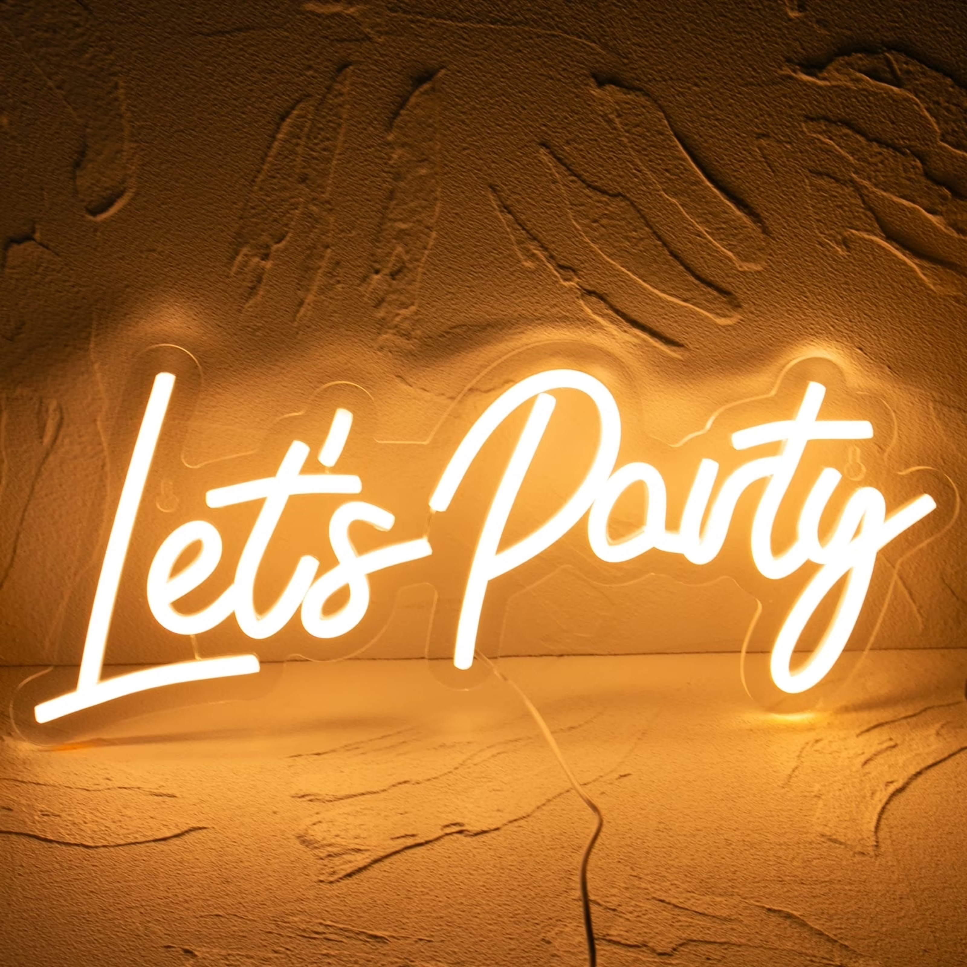 thumbnail video image 2 of UPONRAY Let's Party Neon Signs, 16.5"*6.9" Dimmable & USB-Powered LED Neon Light, Stylish Wall Decor for Bar, Club, Wedding, Engagement Party, Birthday Party, 2 of 11