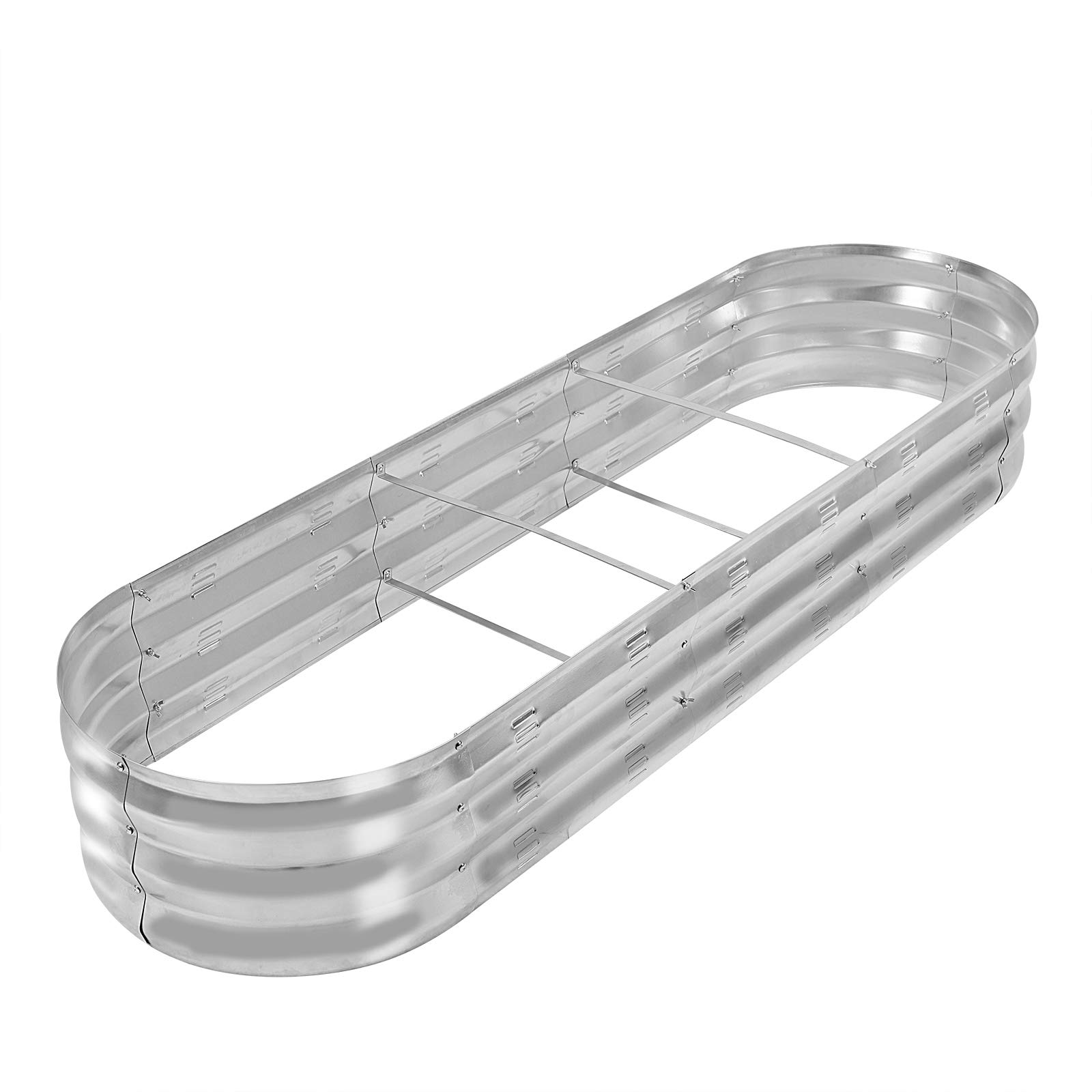 thumbnail video image 2 of Raised Garden Bed Galvanized Metal Planter Box, 67"D x 20"W x10"H, 7 cu. ft. Silver, 2 of 7