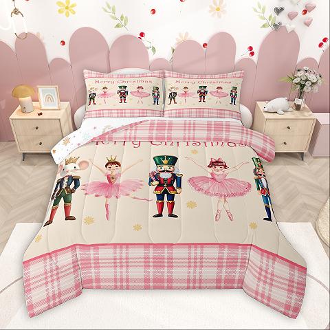 thumbnail video image 2 of Homewish Retro Nutcracker Bedding Comforter Set,Cute Ballet Princess Twin Comforter Sets,Merry Christmas Bedding Set For Teens,Ultra Soft Home Decor Reversible,2-Piece, 2 of 9