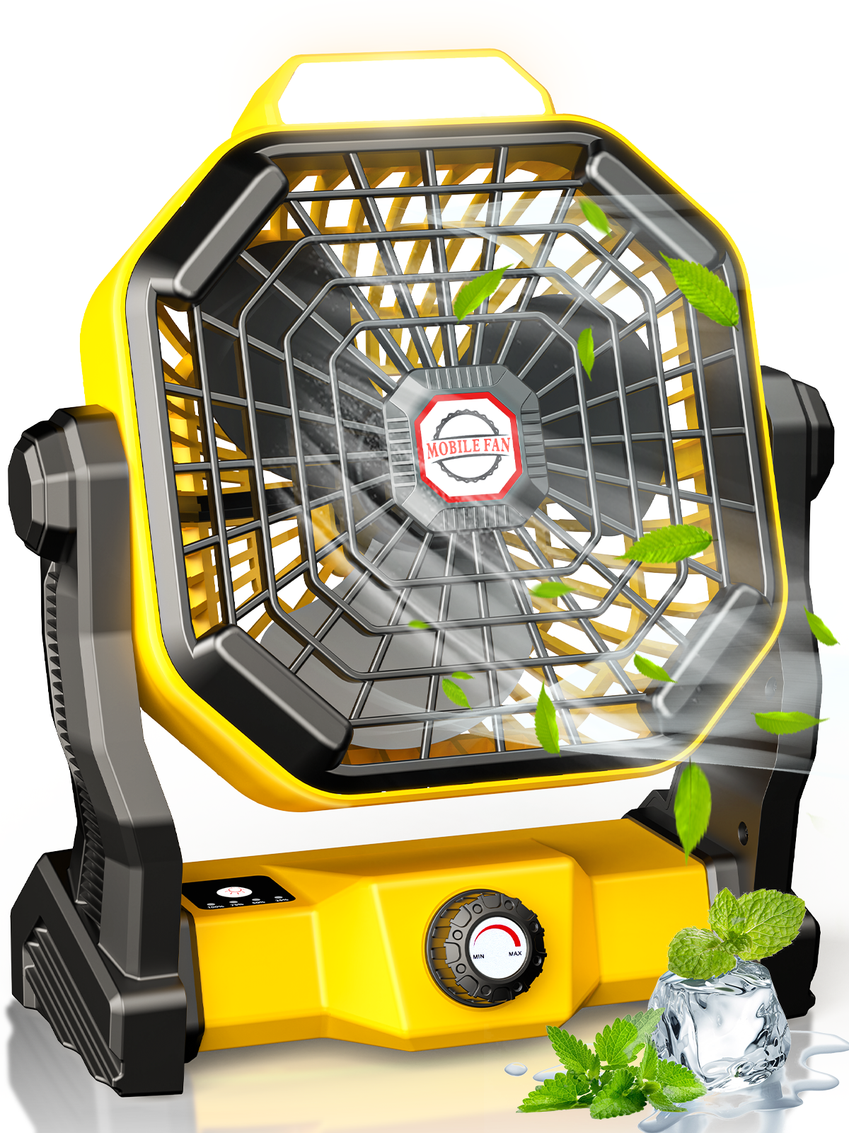 thumbnail video image 2 of Camping Fan with LED Lantern, Portable Fan Rechargeable Battery Powered Fan, Desktop Camping Fan for Picnic, Fishing, Home, Tent, 2 of 9