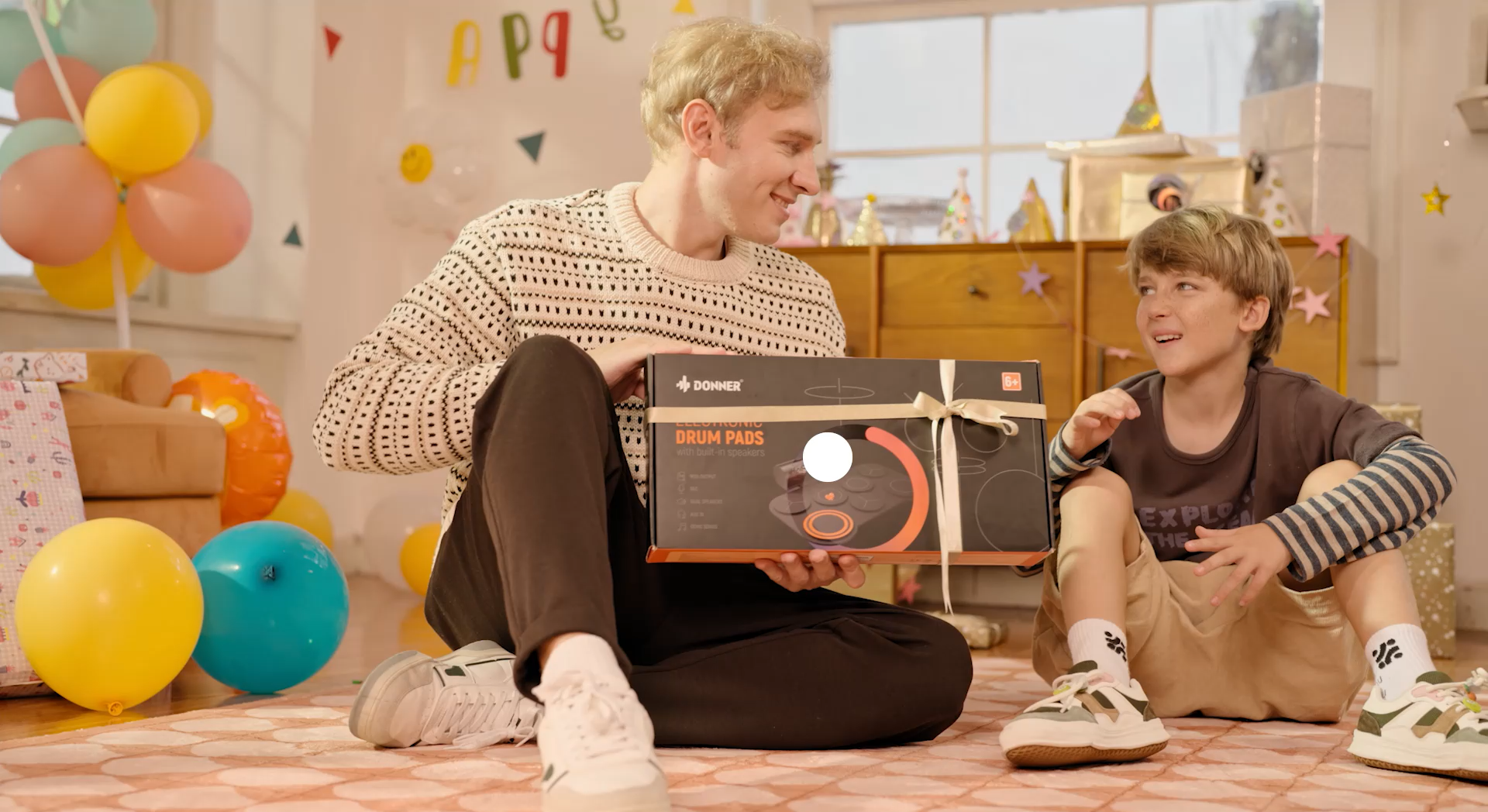 thumbnail video image 2 of Donner Kids Electric Drum Set for Beginners, 12 Demo Roll up Quiet Drum Pad, Built-in Speaker, Musical instruments Toys for Child, 2 of 12