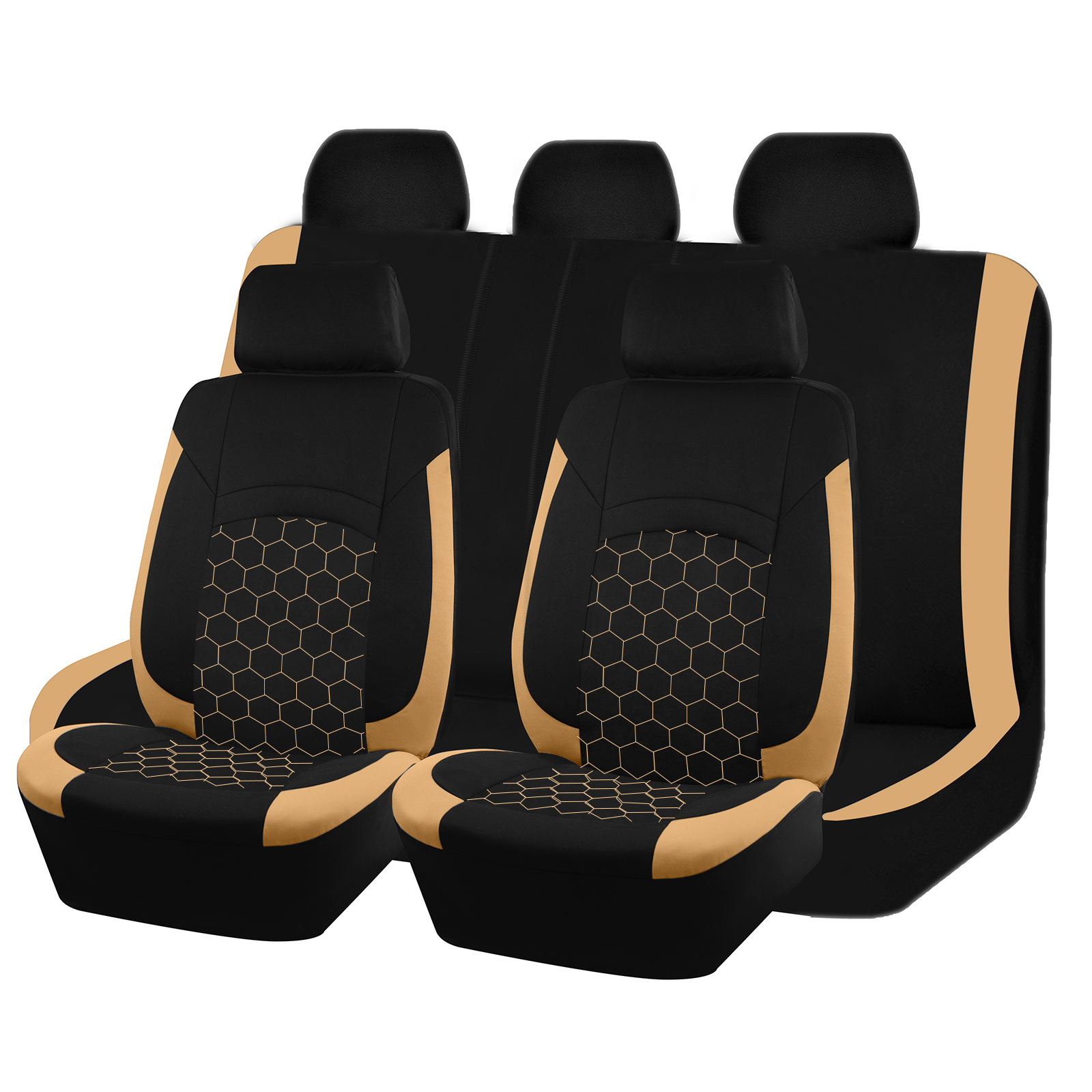 thumbnail video image 2 of Autoking Cover Universal Car Seat Covers Polygon Embroidery Seat Cover Fit For Most Car Red, 2 of 4