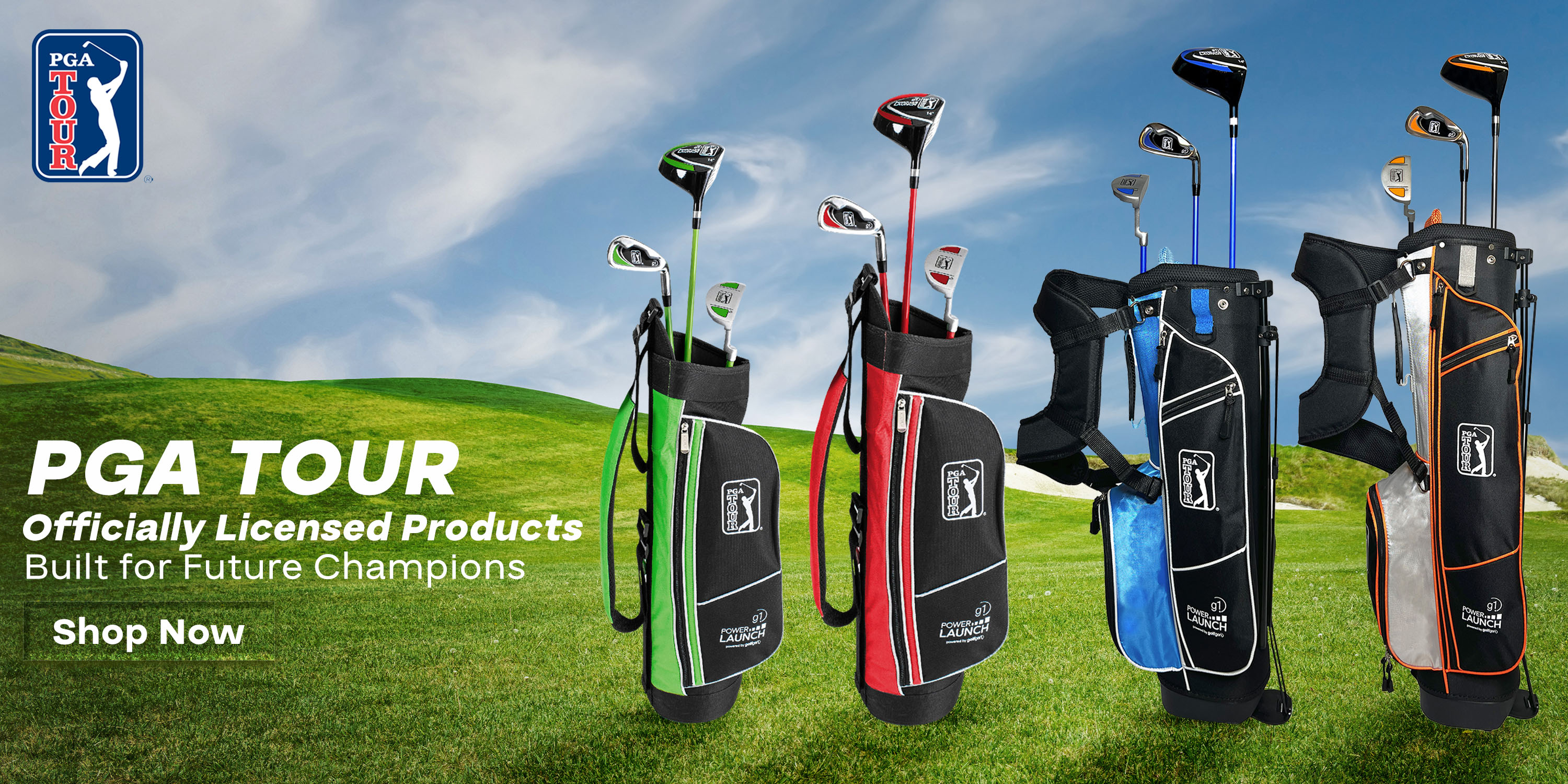 thumbnail video image 2 of PGA Tour Right Hand 10 Piece Kids Golf Club Set; with Stand Bag Player Height 4'1 - 4'8", Ages 5-8, 2 of 15