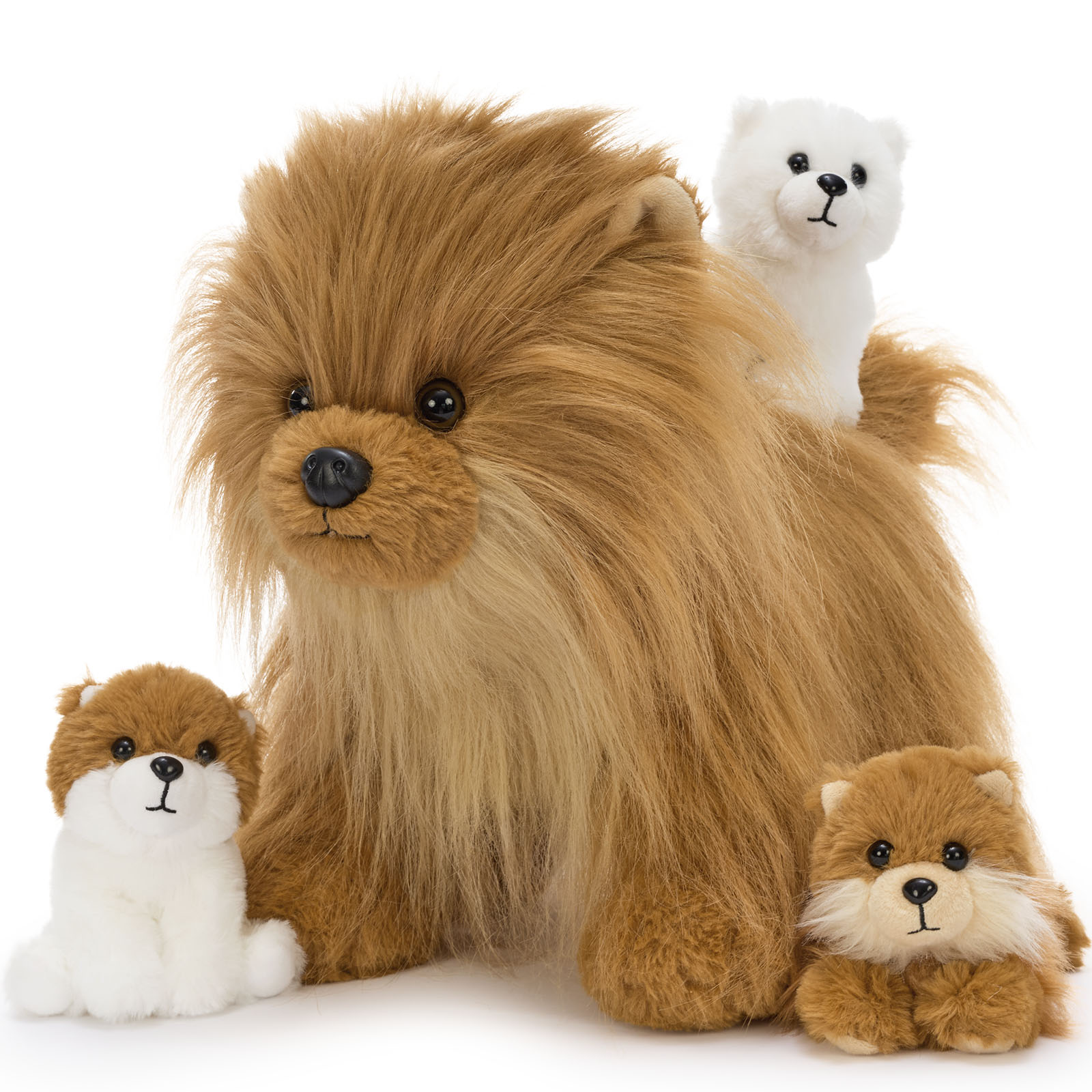 thumbnail video image 2 of MorisMos 13.8'' Stuffed Dog Plush Mommy Dog with 3 Puppy Toy, 2 of 7