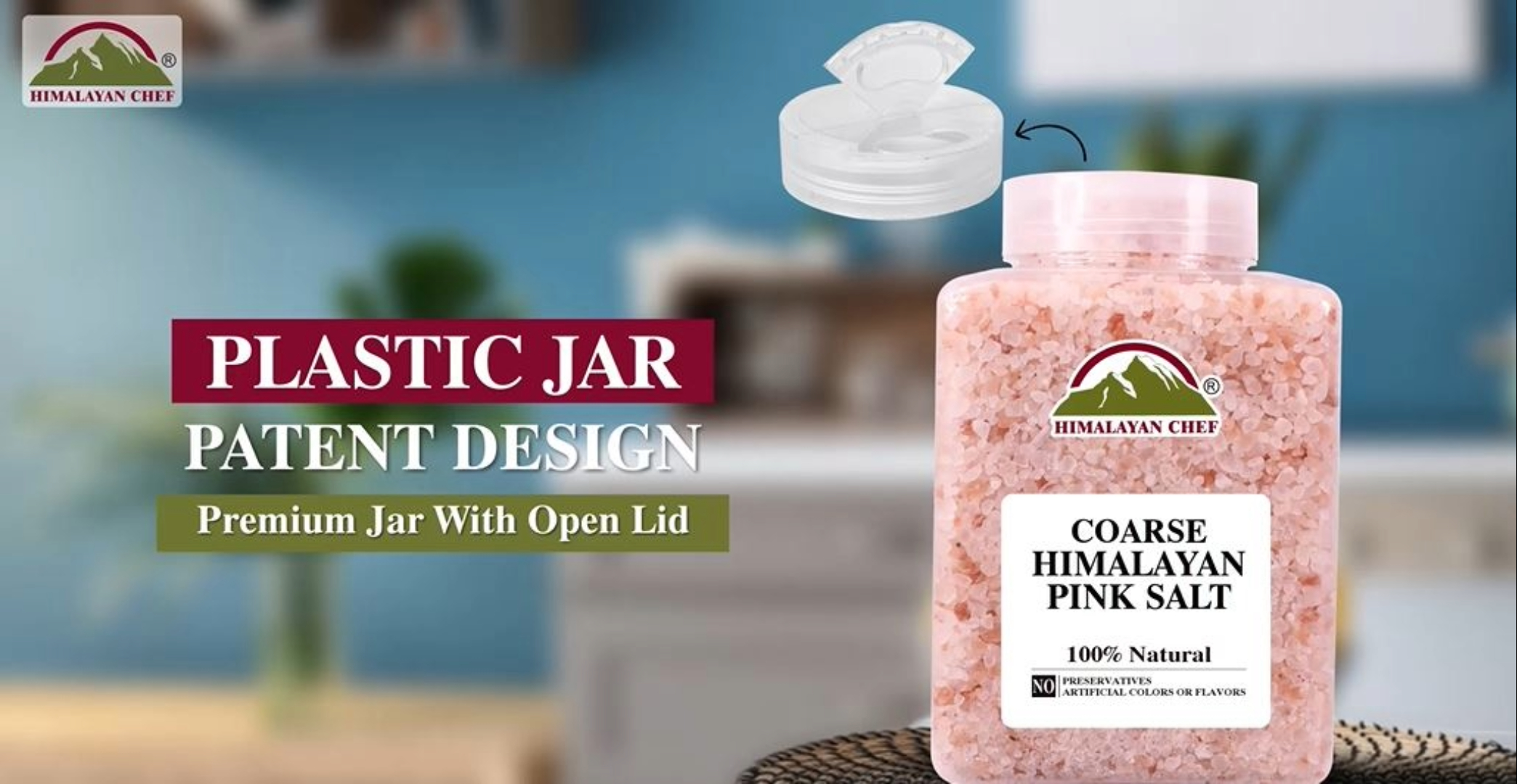 thumbnail video image 2 of Himalayan Chef Pink Himalayan Salt Coarse Grain, Plastic Jar for Grinder Refills, 5 lbs, 2 of 10