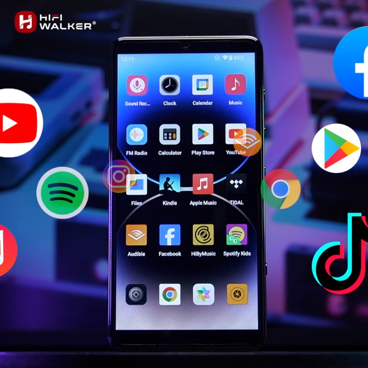 thumbnail video image 2 of G7 Pro Android 13 MP3 Player with Dual Cameras, Bluetooth and Wifi, 96GB Memory, 5.2" Touchscreen, Supports Spotify & Audible, 2 of 8