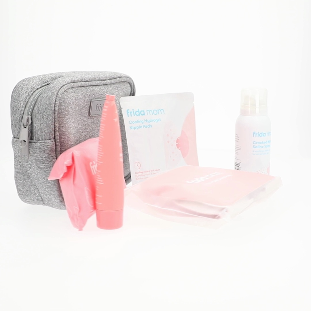 Frida Mom Breastfeeding Survival Kit with Nipple Cream, Lactation