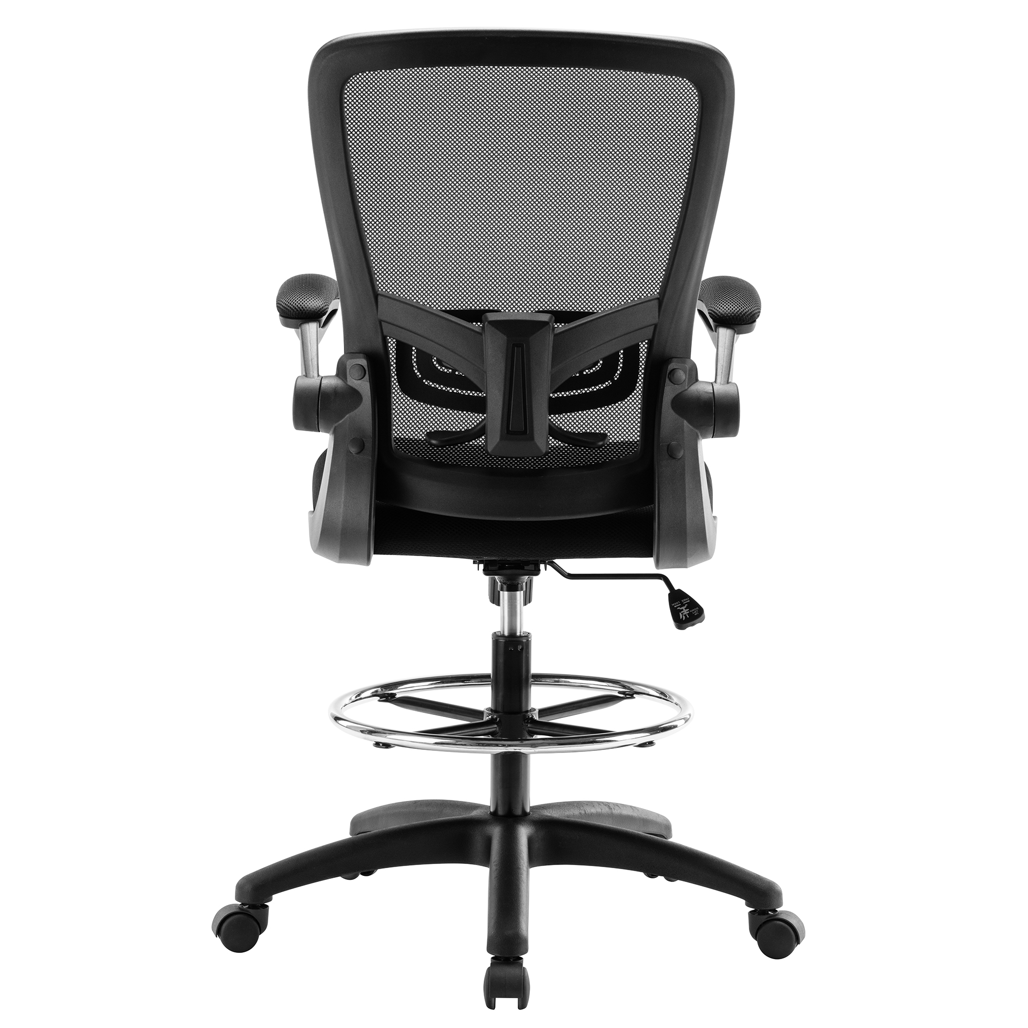 Ergonomic Mesh Drafting Chair Serena Adjustable Breathable Mesh Lumbar Support Ergonomic and Height Adjustable Flip Top Office Chair with Foot Ring for Maximum Comfort and Productivity Black Walmart B...