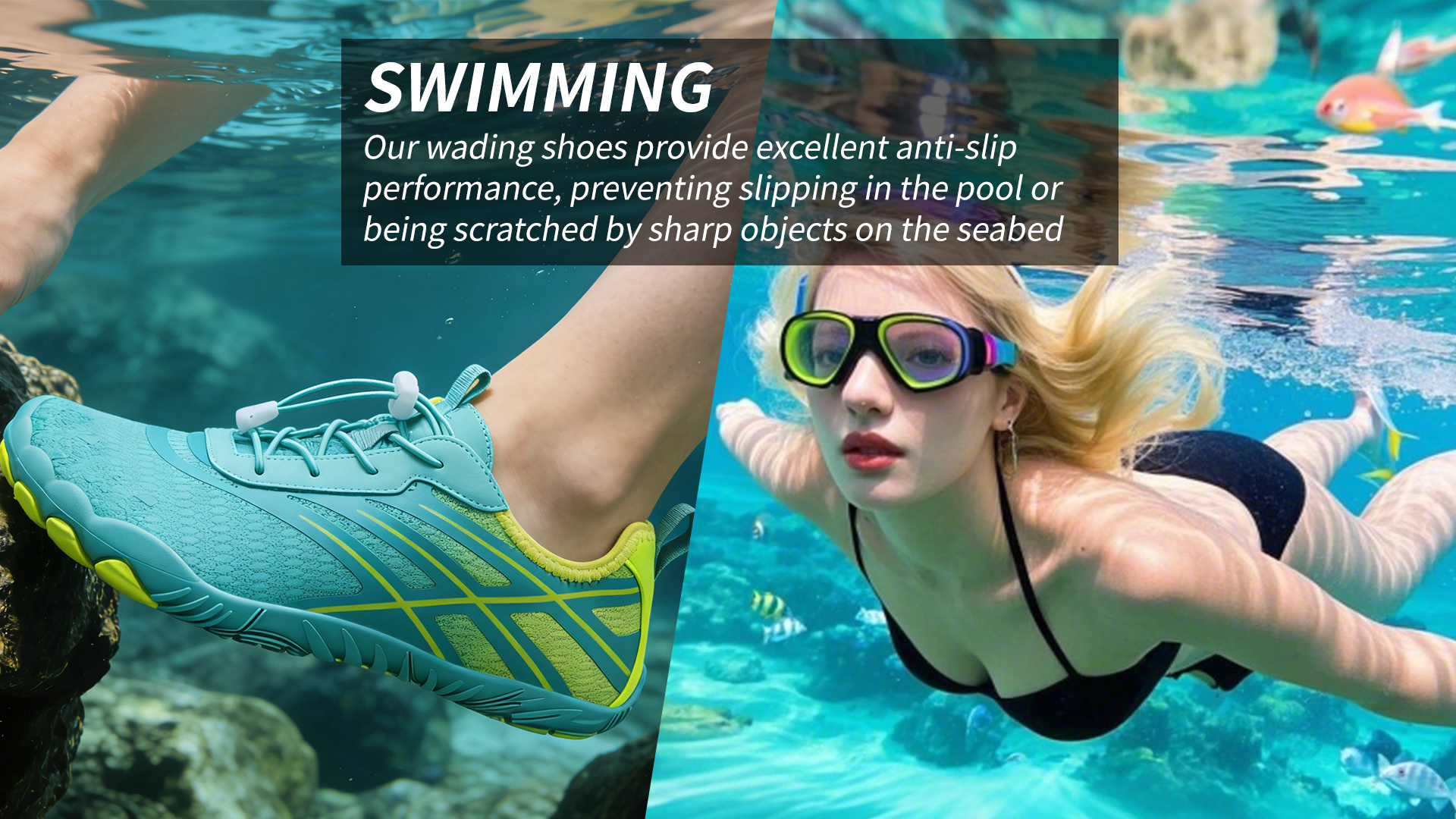 thumbnail video image 2 of Water Shoes for Women Men Quick Dry Barefoot Wide Toe Aqua Shoes Non-Slip Breathable for Beach Swim Hiking Walking, 2 of 10