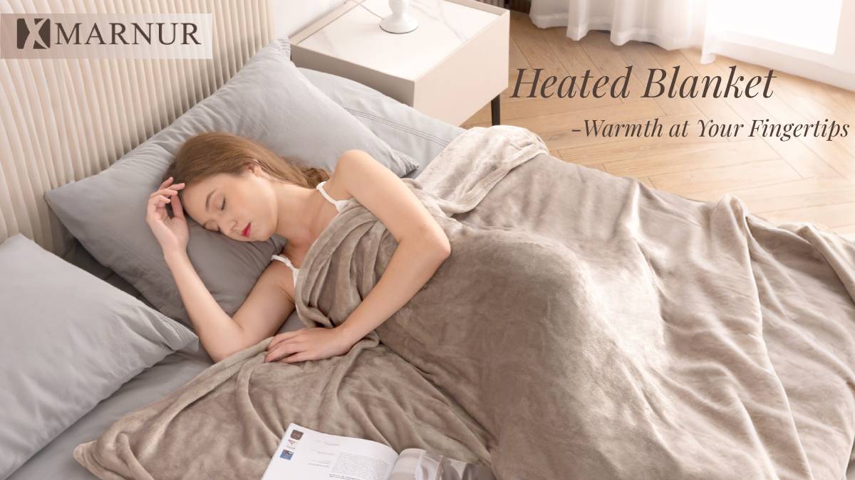 thumbnail video image 2 of MARNUR Electric Blanket 72" x 84" Full Size Heated Blanket, 6 Heating Levels, 10H Auto-off - Linen, 2 of 11