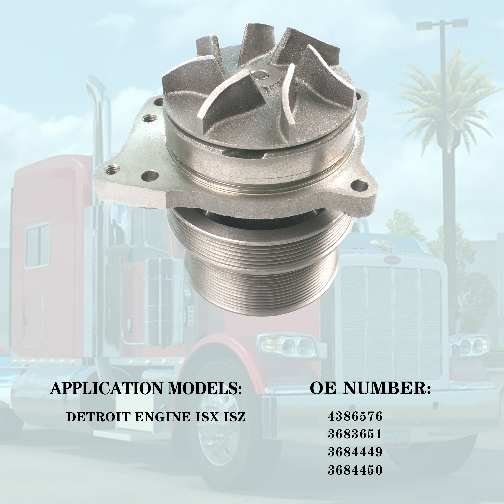 thumbnail video image 2 of Water Pump For Cummins QSX QSX15  ISX ISX15 15L ISZ Engines 4386576 3684450 3683651 Heavy Duty, 2 of 10