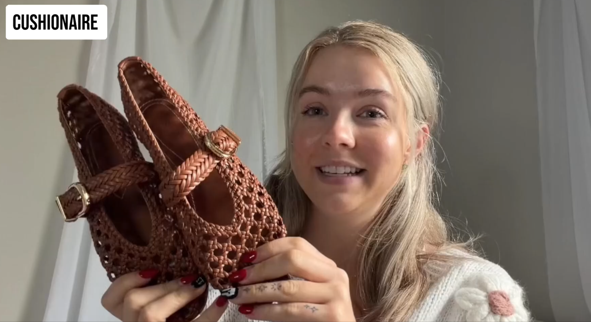 thumbnail video image 2 of Cushionaire Wit Hand Woven Womens Flats, Comfortable Mary Jane Ballet Flat with Adjustable Buckle Braided Strap and Cushioned Memory Foam, 2 of 22