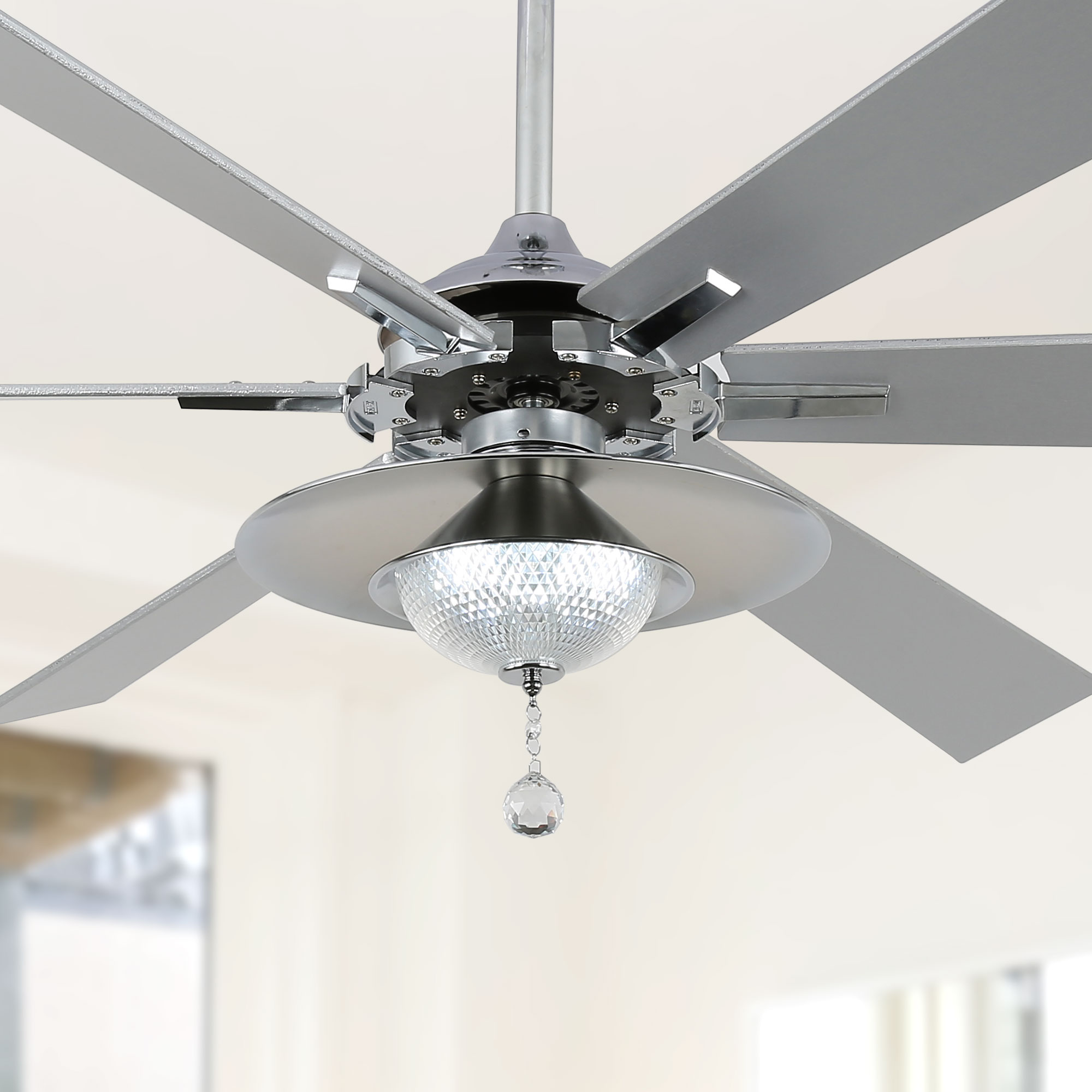 thumbnail video image 2 of Bella Depot 72" Modern LED Ceiling Fan 6-Speed Reversible Chandelier With Dimmable Light and Remote Control, 2 of 12