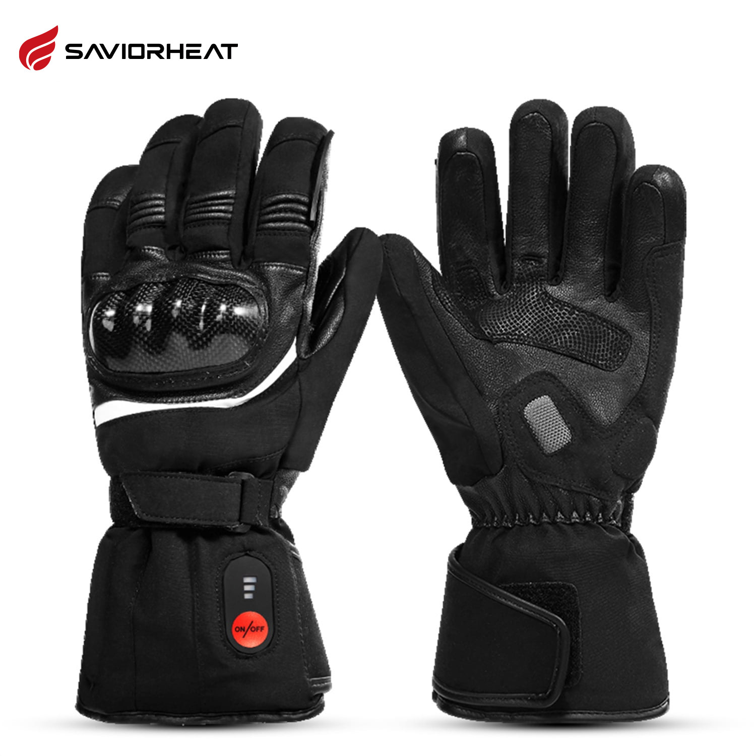 thumbnail video image 2 of SAVIOR HEAT Professional Heated Motorcycle Gloves for Men Women,3 Mode Electrically Heated Waterproof and Windproof Gloves,Suitable for Winter Riding,Skiing,etc, 2 of 3