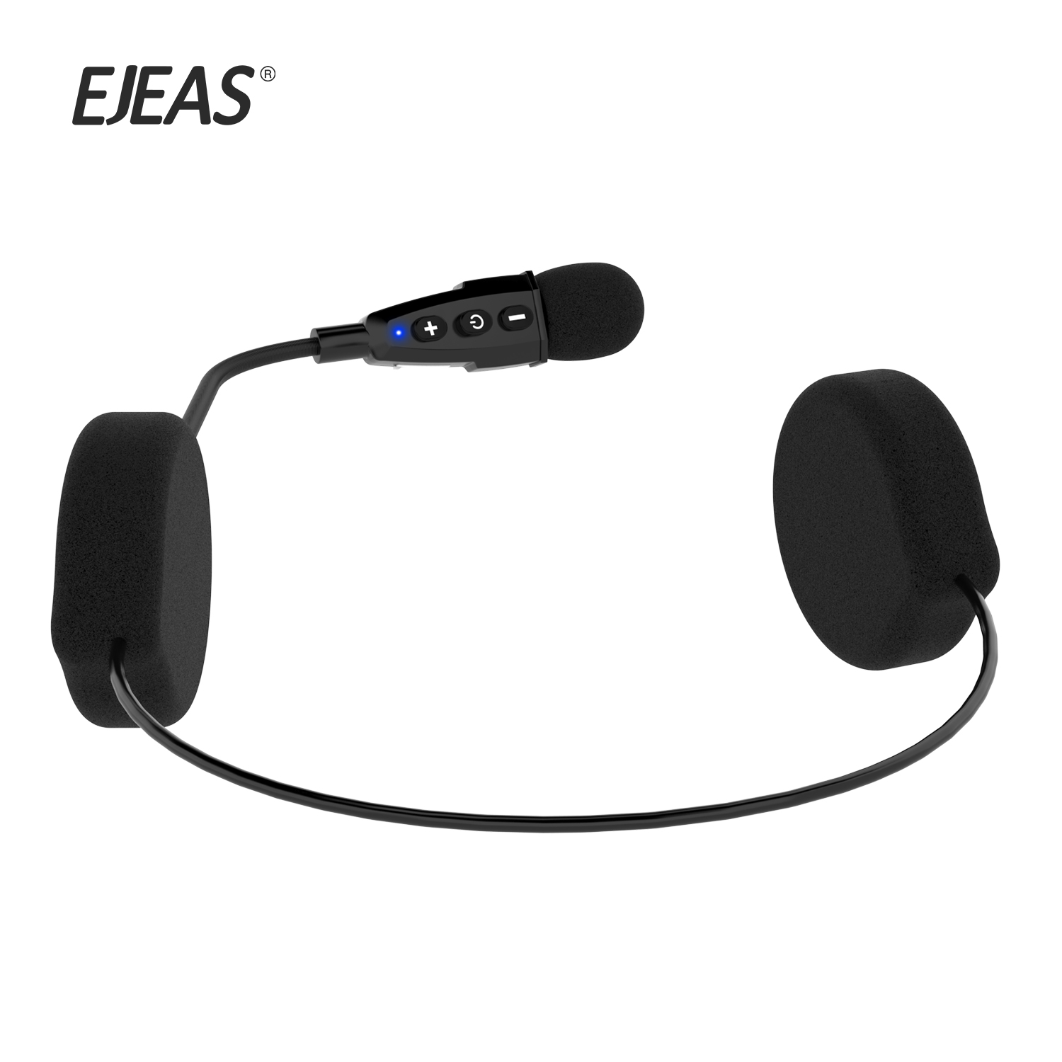 thumbnail video image 2 of EJEAS E1+ Motorcycle Helmet Bluetooth Headset Hands-Free Speaker Headphone with CVC Noise Reduction, 2 of 20