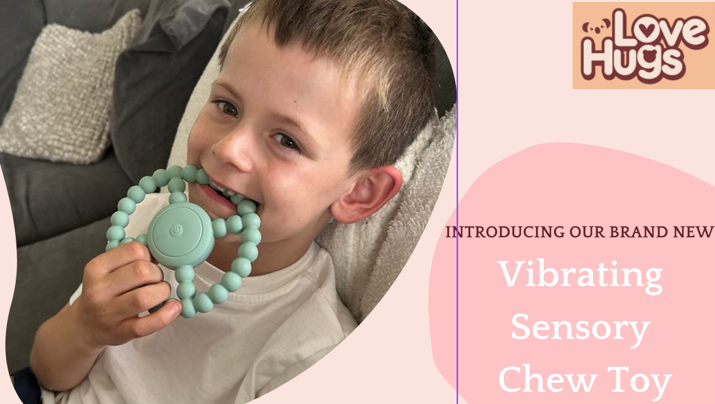 thumbnail video image 2 of Vibrating Sensory Chew Toy - USB Chargeable Chewy Toys for Autism & Vibrating Teether for Baby 3m+, 2 of 11