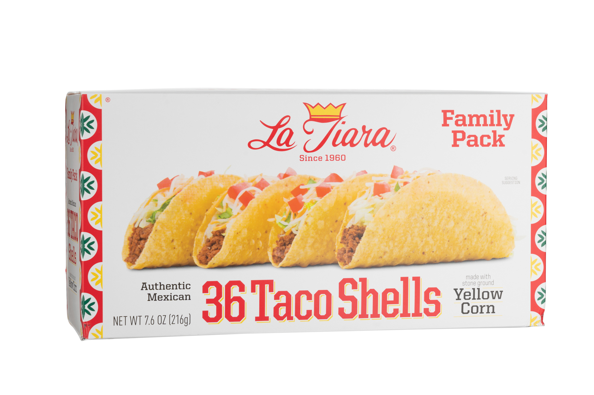 Taco.様 La Tiara Authentic Mexican Hard Taco Shells, 7.6 oz, 36