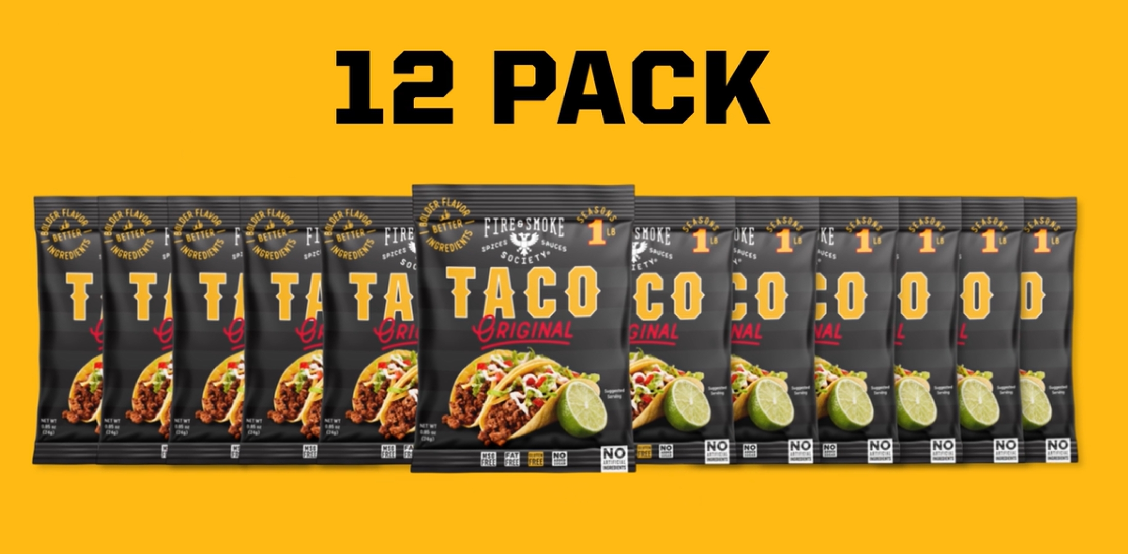 thumbnail video image 2 of Fire & Smoke Society Taco Seasoning Mix | .85 oz (12-Pack) | Mexican Seasoning, 2 of 8