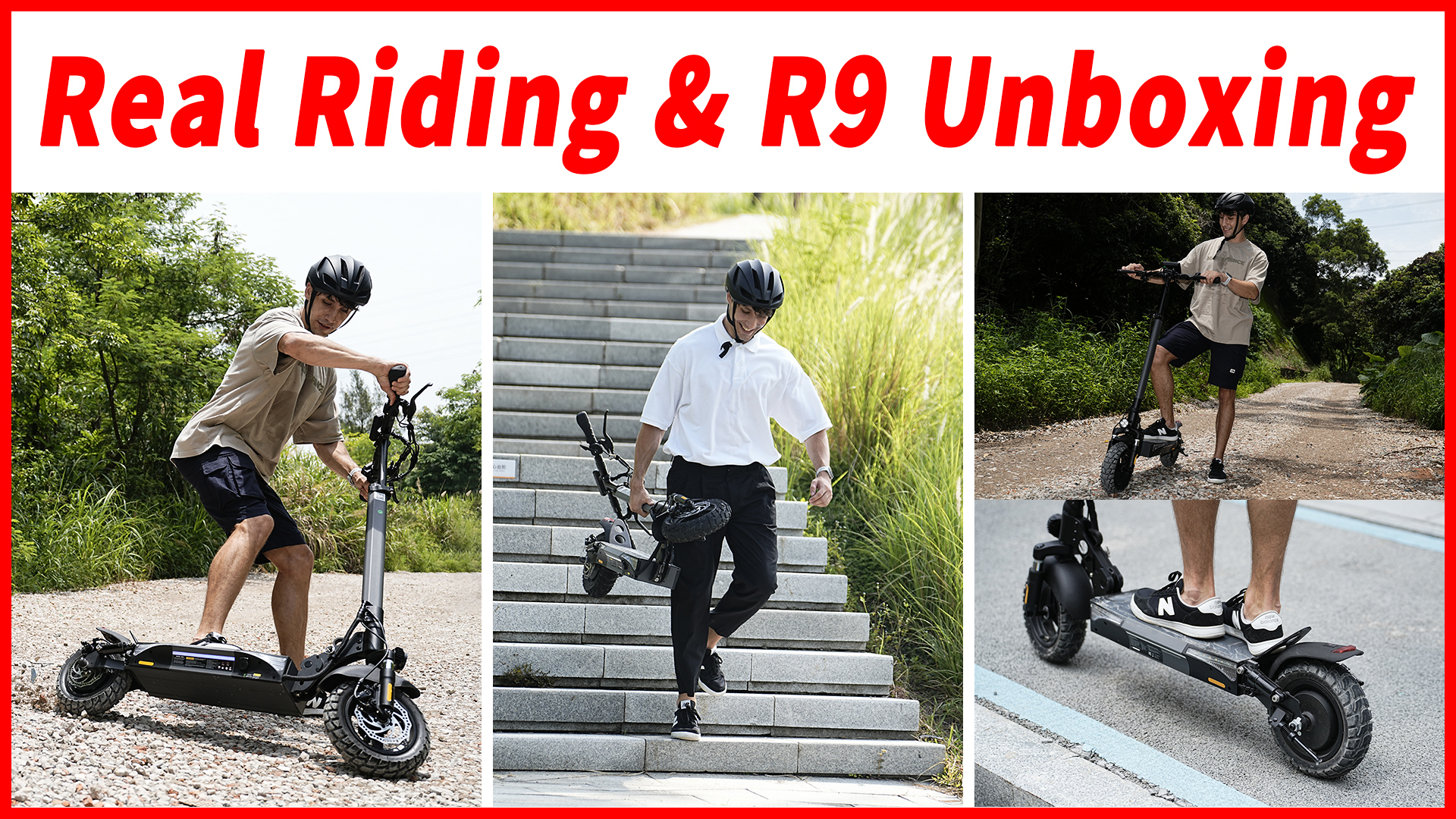 thumbnail video image 2 of Rolldustry R9 Electric Scooter for Adults, 1000W 10" Tire, Max 28 Mph & 28 Miles Range Off-road scooter with Ambient Lighting, Dual Suspension Systems, 2 of 15