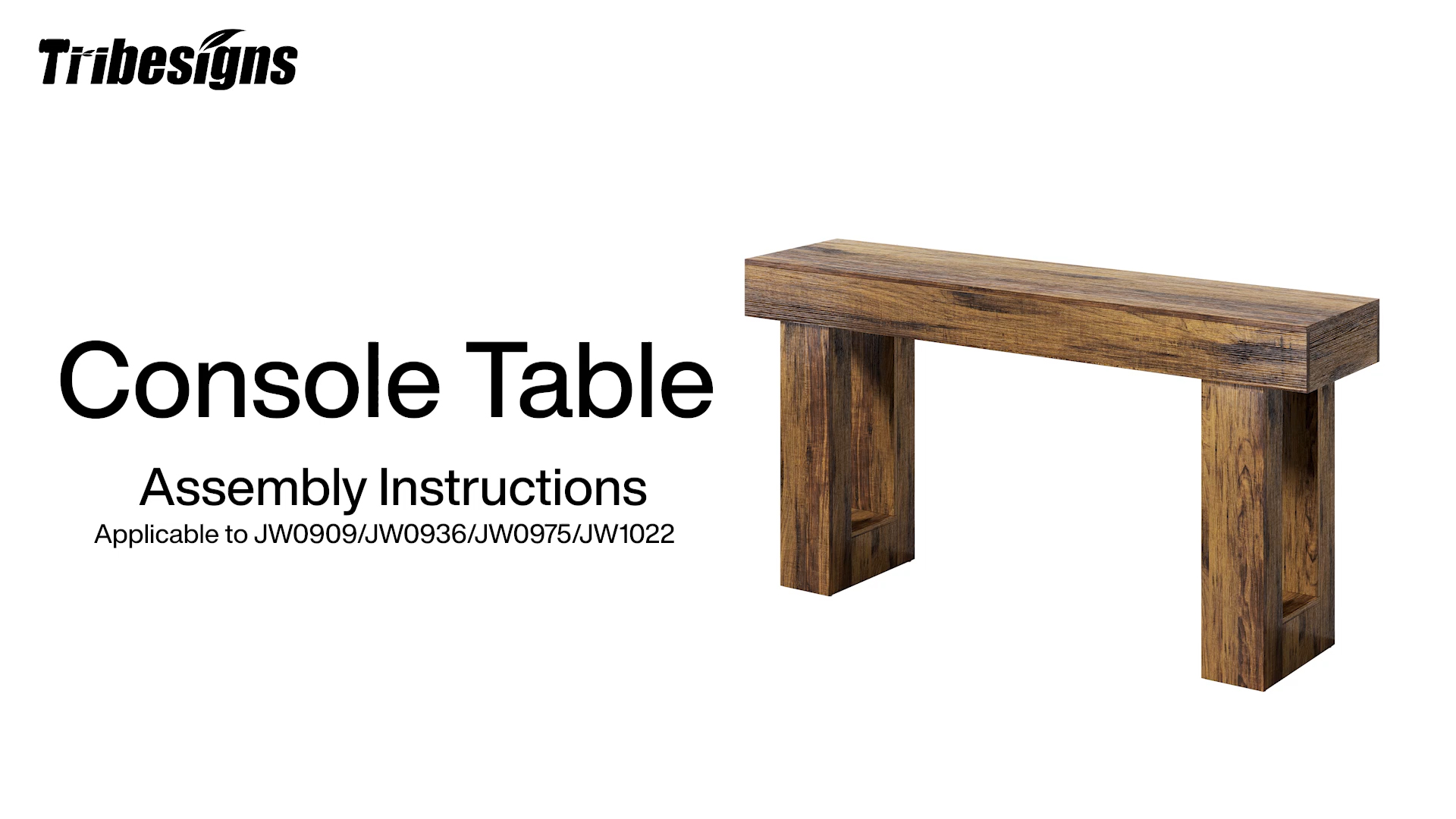 thumbnail video image 2 of Tribesigns 63-Inch Farmhouse Console Table, Wooden Sofa Table Behind The Couch, Rectangular Entryway Table for Entrance, Hallway, Living Room (Gray), 2 of 7