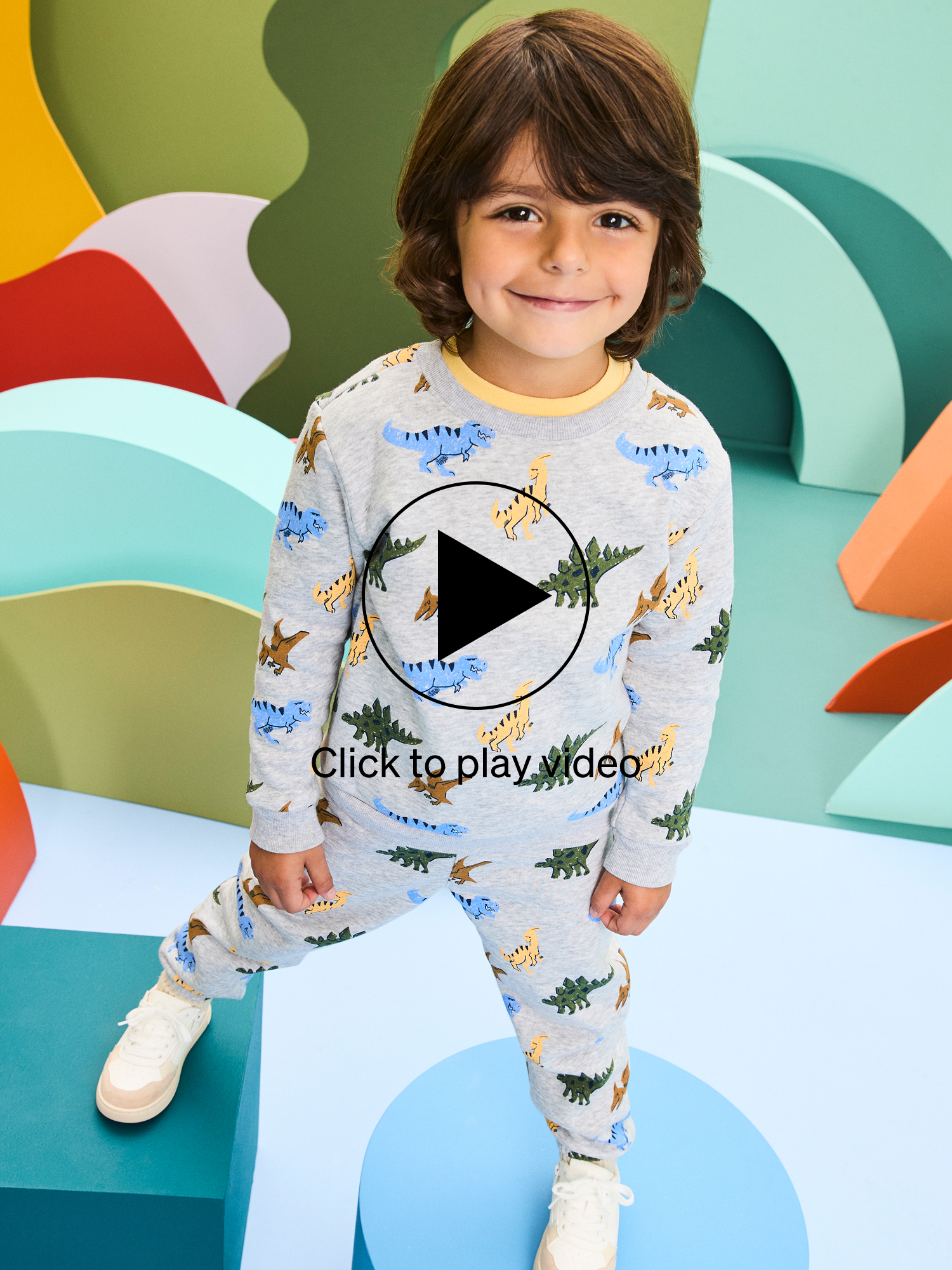 thumbnail video image 2 of Garanimals Baby & Toddler Boys Fleece Outfit Set, Sweatshirt & Sweatpants, Sizes 0-6T, 2 of 9