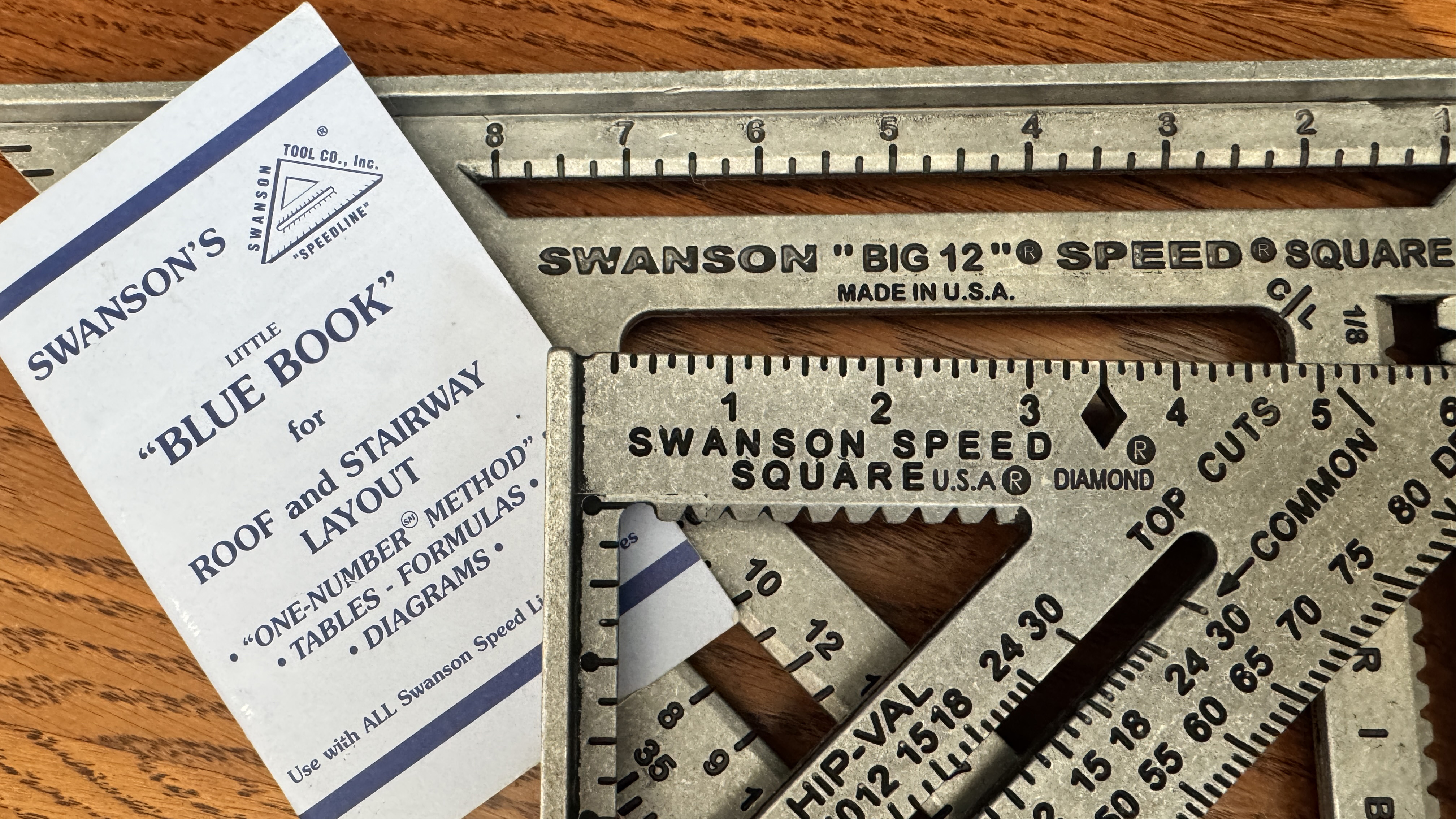 thumbnail video image 2 of Swanson Tool Co Value Pack Includes 1 each Solid Aluminum 7 inch and 12 inch Speed Squares and Blue Book, Model SW1201K, 2 of 12