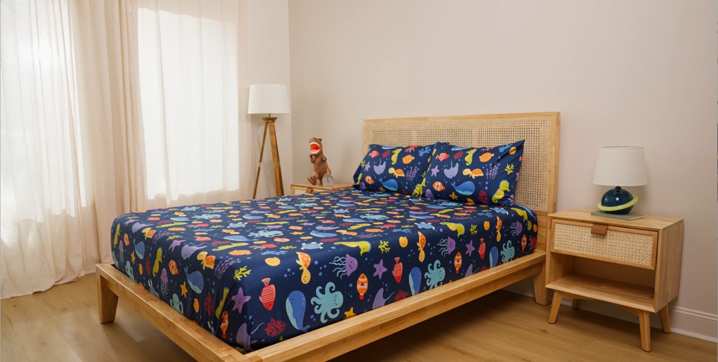 thumbnail video image 2 of CGK Linens 4-Piece Cute & Cozy Kids Sheet Set - Full Size Kids Bedding With Vibrant Designs For Boys, Girls, Teens, Toddler, Polka Dots Black, 2 of 7