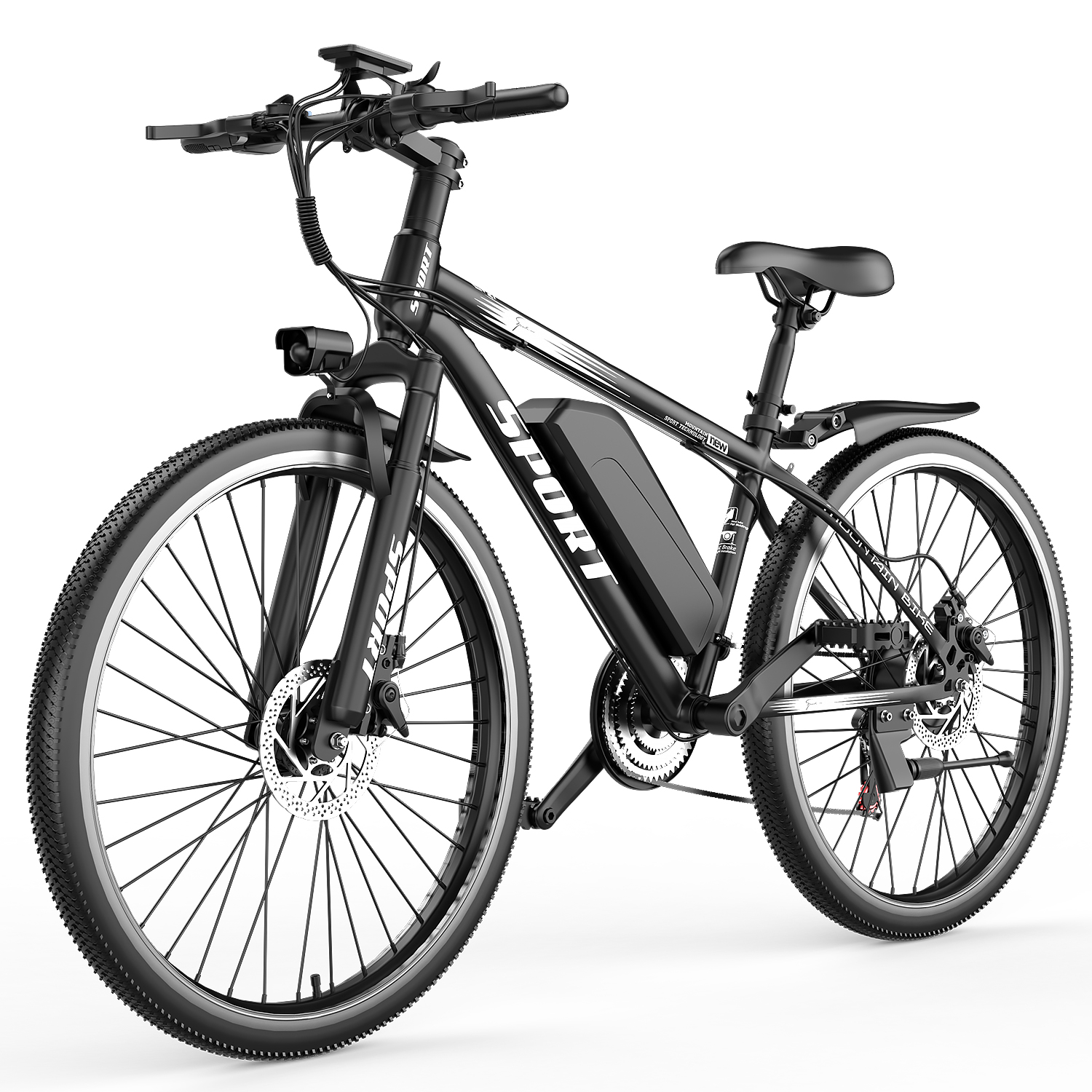 thumbnail video image 2 of G26Electric Bike for Adults, 26" 1200W Peak Motor, 65 Miles 28MPH Ebike, 480Wh Battery Electric Bicycle for Adults 7 Speed Electric Bicycles Front Fork Suspension, 2 of 10